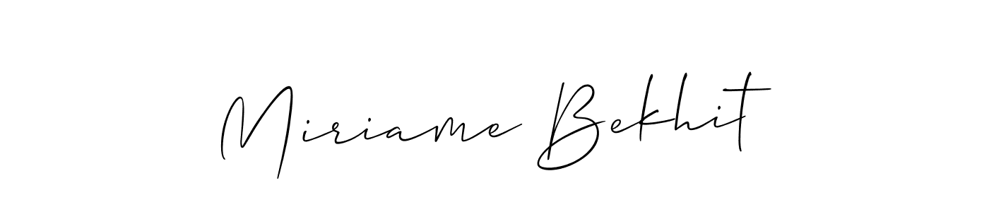 Make a short Miriame Bekhit signature style. Manage your documents anywhere anytime using Allison_Script. Create and add eSignatures, submit forms, share and send files easily. Miriame Bekhit signature style 2 images and pictures png