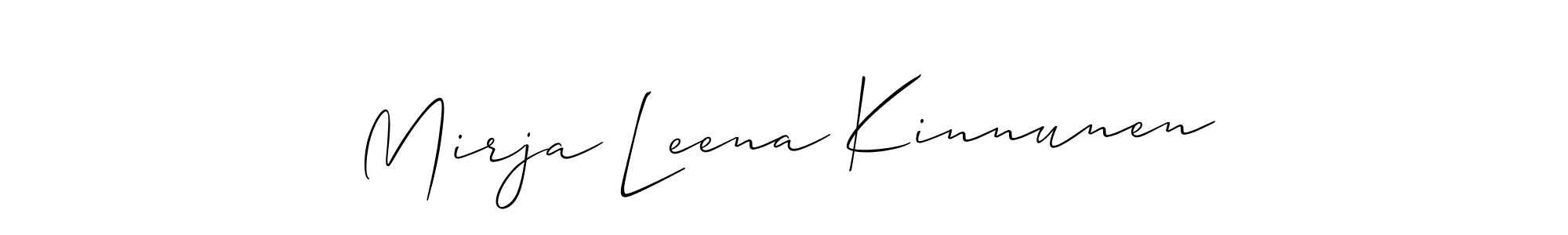 Make a beautiful signature design for name Mirja Leena Kinnunen. Use this online signature maker to create a handwritten signature for free. Mirja Leena Kinnunen signature style 2 images and pictures png