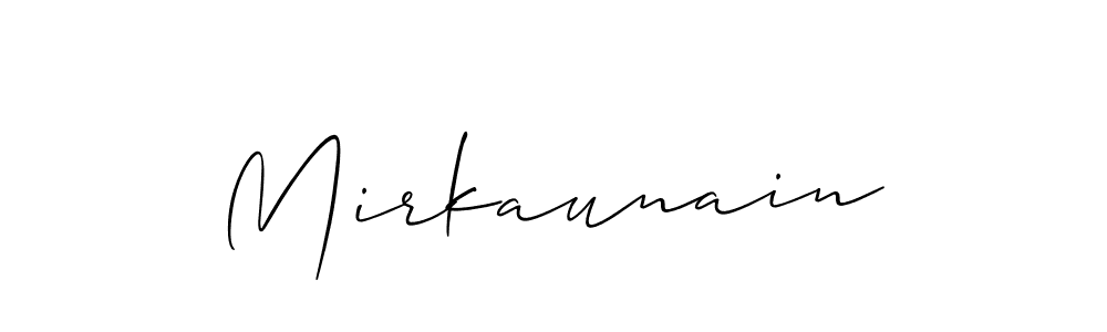 Create a beautiful signature design for name Mirkaunain. With this signature (Allison_Script) fonts, you can make a handwritten signature for free. Mirkaunain signature style 2 images and pictures png