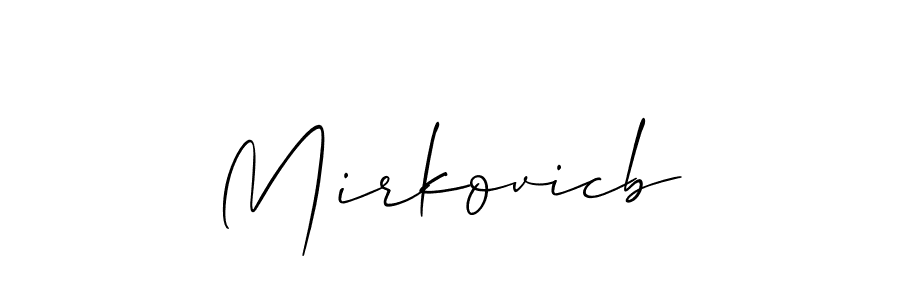 Mirkovicb stylish signature style. Best Handwritten Sign (Allison_Script) for my name. Handwritten Signature Collection Ideas for my name Mirkovicb. Mirkovicb signature style 2 images and pictures png