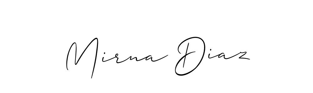Allison_Script is a professional signature style that is perfect for those who want to add a touch of class to their signature. It is also a great choice for those who want to make their signature more unique. Get Mirna Diaz name to fancy signature for free. Mirna Diaz signature style 2 images and pictures png