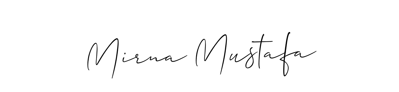 Similarly Allison_Script is the best handwritten signature design. Signature creator online .You can use it as an online autograph creator for name Mirna Mustafa. Mirna Mustafa signature style 2 images and pictures png