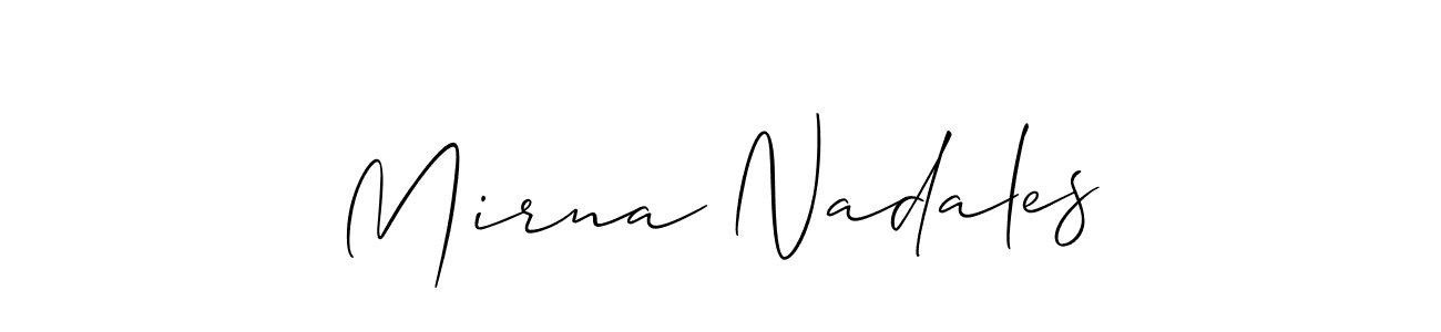 Make a beautiful signature design for name Mirna Nadales. Use this online signature maker to create a handwritten signature for free. Mirna Nadales signature style 2 images and pictures png