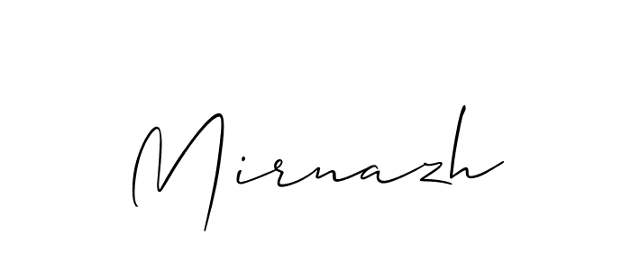 Once you've used our free online signature maker to create your best signature Allison_Script style, it's time to enjoy all of the benefits that Mirnazh name signing documents. Mirnazh signature style 2 images and pictures png