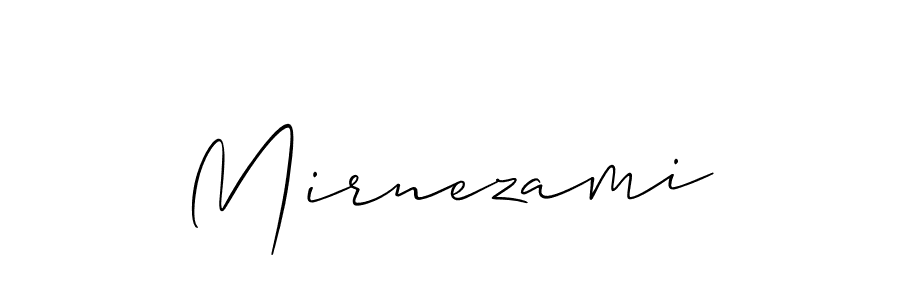 Mirnezami stylish signature style. Best Handwritten Sign (Allison_Script) for my name. Handwritten Signature Collection Ideas for my name Mirnezami. Mirnezami signature style 2 images and pictures png