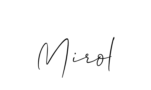 How to Draw Mirol signature style? Allison_Script is a latest design signature styles for name Mirol. Mirol signature style 2 images and pictures png