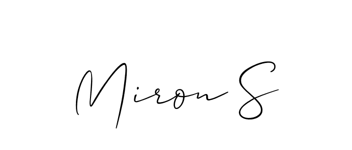 Make a beautiful signature design for name Miron S. Use this online signature maker to create a handwritten signature for free. Miron S signature style 2 images and pictures png