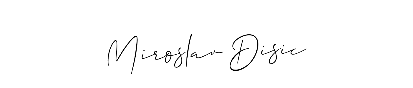 It looks lik you need a new signature style for name Miroslav Disic. Design unique handwritten (Allison_Script) signature with our free signature maker in just a few clicks. Miroslav Disic signature style 2 images and pictures png