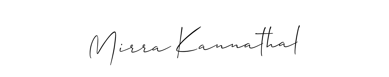 Make a short Mirra Kannathal signature style. Manage your documents anywhere anytime using Allison_Script. Create and add eSignatures, submit forms, share and send files easily. Mirra Kannathal signature style 2 images and pictures png