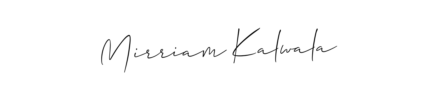 Create a beautiful signature design for name Mirriam Kalwala. With this signature (Allison_Script) fonts, you can make a handwritten signature for free. Mirriam Kalwala signature style 2 images and pictures png
