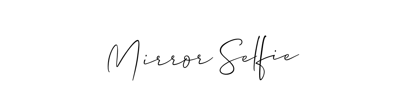 The best way (Allison_Script) to make a short signature is to pick only two or three words in your name. The name Mirror Selfie include a total of six letters. For converting this name. Mirror Selfie signature style 2 images and pictures png
