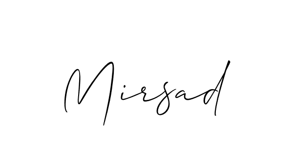 Make a beautiful signature design for name Mirsad. With this signature (Allison_Script) style, you can create a handwritten signature for free. Mirsad signature style 2 images and pictures png