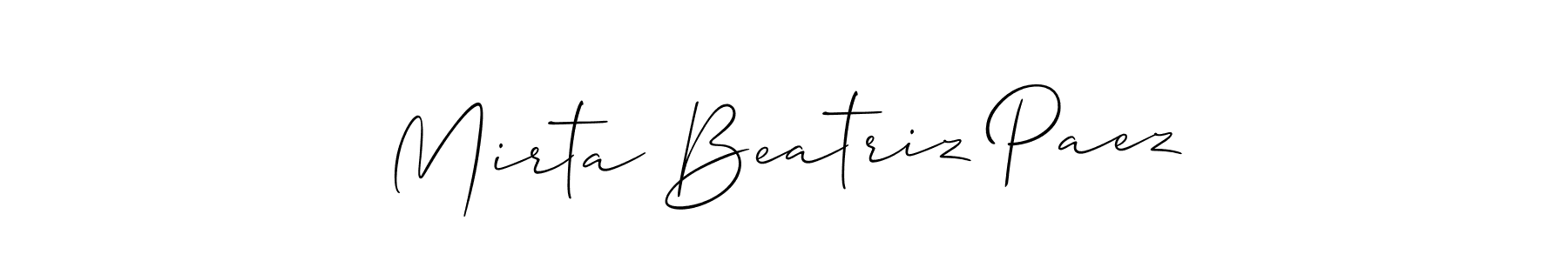 You can use this online signature creator to create a handwritten signature for the name Mirta Beatriz Paez. This is the best online autograph maker. Mirta Beatriz Paez signature style 2 images and pictures png