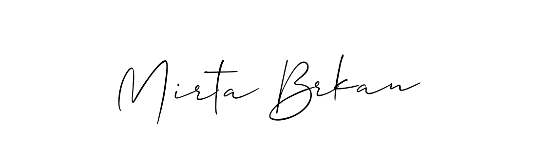 Also You can easily find your signature by using the search form. We will create Mirta Brkan name handwritten signature images for you free of cost using Allison_Script sign style. Mirta Brkan signature style 2 images and pictures png