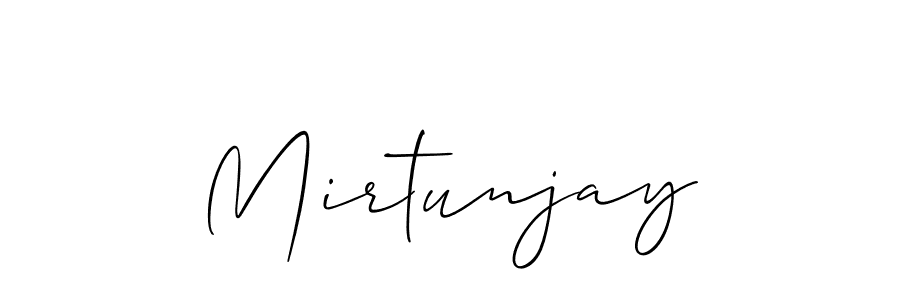 Create a beautiful signature design for name Mirtunjay. With this signature (Allison_Script) fonts, you can make a handwritten signature for free. Mirtunjay signature style 2 images and pictures png