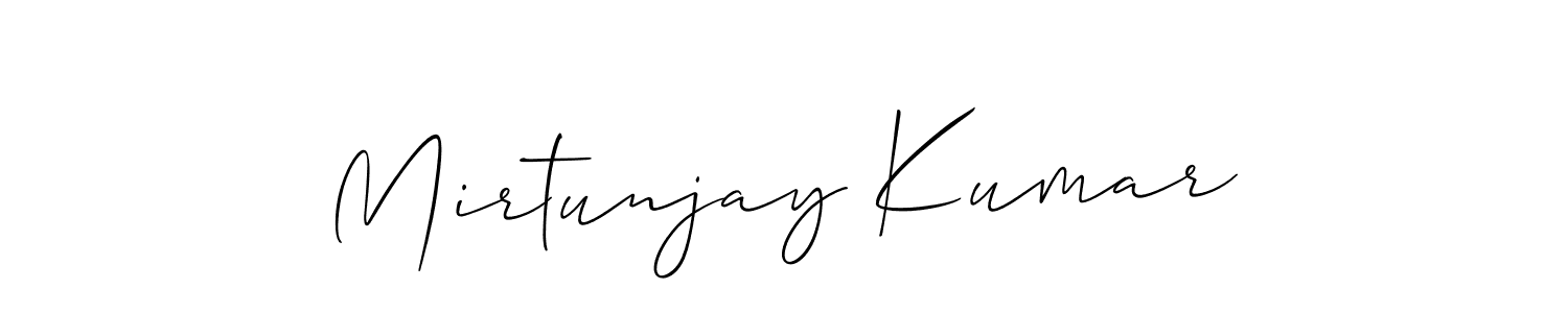 Make a beautiful signature design for name Mirtunjay Kumar. With this signature (Allison_Script) style, you can create a handwritten signature for free. Mirtunjay Kumar signature style 2 images and pictures png