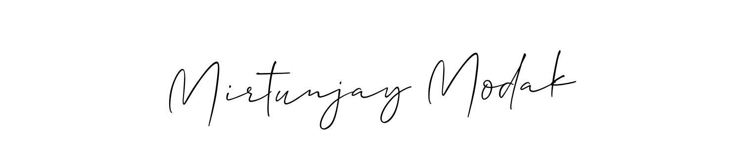 Use a signature maker to create a handwritten signature online. With this signature software, you can design (Allison_Script) your own signature for name Mirtunjay Modak. Mirtunjay Modak signature style 2 images and pictures png