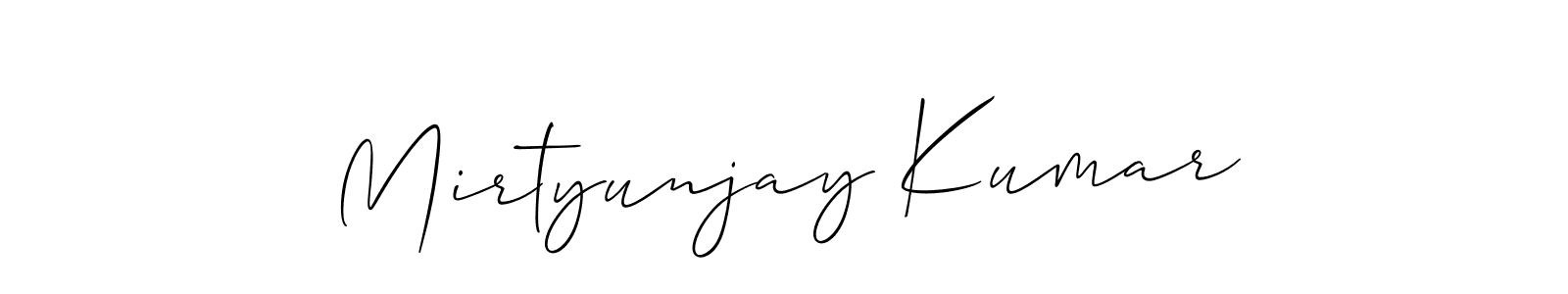 How to make Mirtyunjay Kumar signature? Allison_Script is a professional autograph style. Create handwritten signature for Mirtyunjay Kumar name. Mirtyunjay Kumar signature style 2 images and pictures png