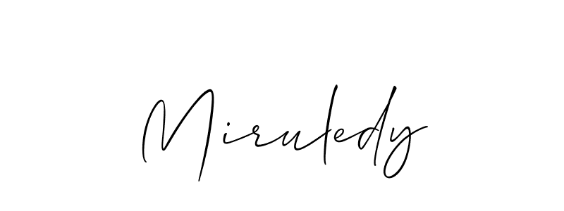Make a short Miruledy signature style. Manage your documents anywhere anytime using Allison_Script. Create and add eSignatures, submit forms, share and send files easily. Miruledy signature style 2 images and pictures png