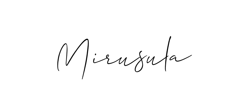 if you are searching for the best signature style for your name Mirusula. so please give up your signature search. here we have designed multiple signature styles  using Allison_Script. Mirusula signature style 2 images and pictures png