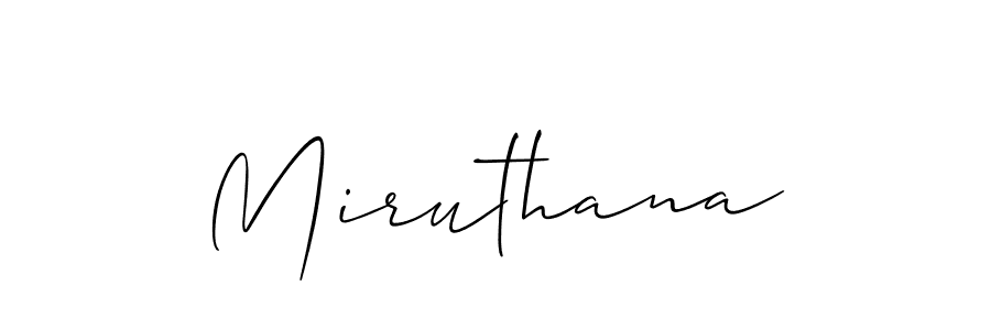 Make a beautiful signature design for name Miruthana. With this signature (Allison_Script) style, you can create a handwritten signature for free. Miruthana signature style 2 images and pictures png