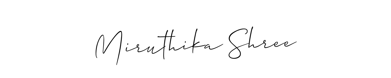 You can use this online signature creator to create a handwritten signature for the name Miruthika Shree. This is the best online autograph maker. Miruthika Shree signature style 2 images and pictures png