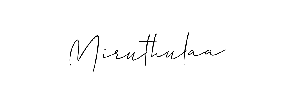 Design your own signature with our free online signature maker. With this signature software, you can create a handwritten (Allison_Script) signature for name Miruthulaa. Miruthulaa signature style 2 images and pictures png