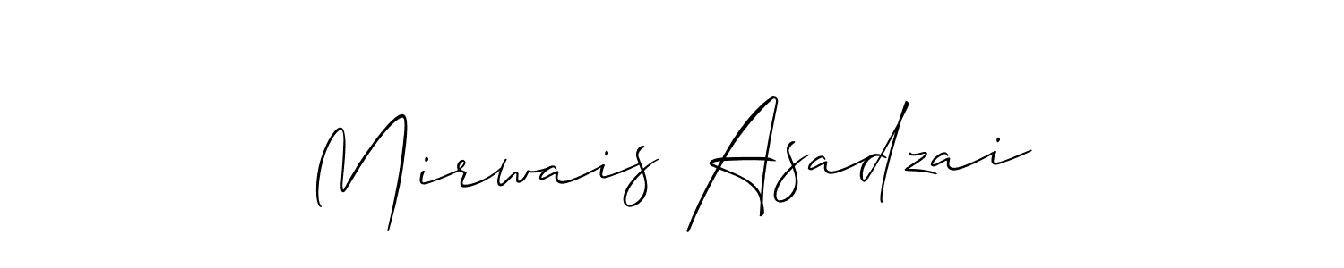 Use a signature maker to create a handwritten signature online. With this signature software, you can design (Allison_Script) your own signature for name Mirwais Asadzai. Mirwais Asadzai signature style 2 images and pictures png
