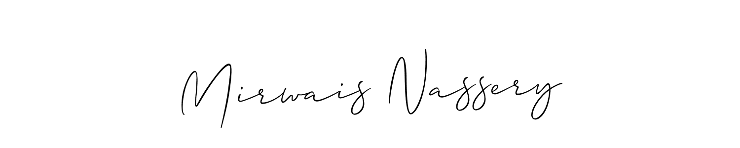 Similarly Allison_Script is the best handwritten signature design. Signature creator online .You can use it as an online autograph creator for name Mirwais Nassery. Mirwais Nassery signature style 2 images and pictures png