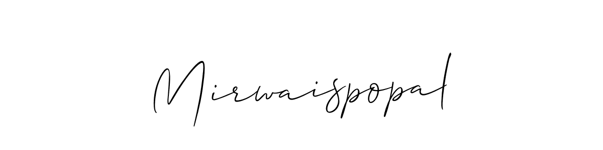 Make a short Mirwaispopal signature style. Manage your documents anywhere anytime using Allison_Script. Create and add eSignatures, submit forms, share and send files easily. Mirwaispopal signature style 2 images and pictures png