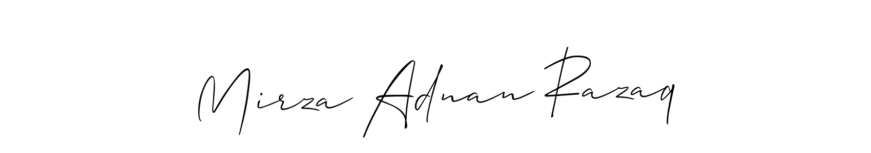 You can use this online signature creator to create a handwritten signature for the name Mirza Adnan Razaq. This is the best online autograph maker. Mirza Adnan Razaq signature style 2 images and pictures png