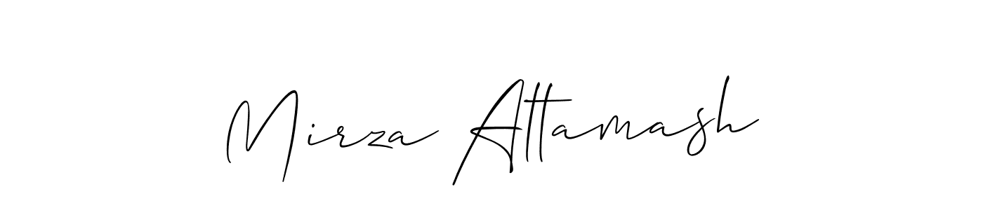 It looks lik you need a new signature style for name Mirza Altamash. Design unique handwritten (Allison_Script) signature with our free signature maker in just a few clicks. Mirza Altamash signature style 2 images and pictures png