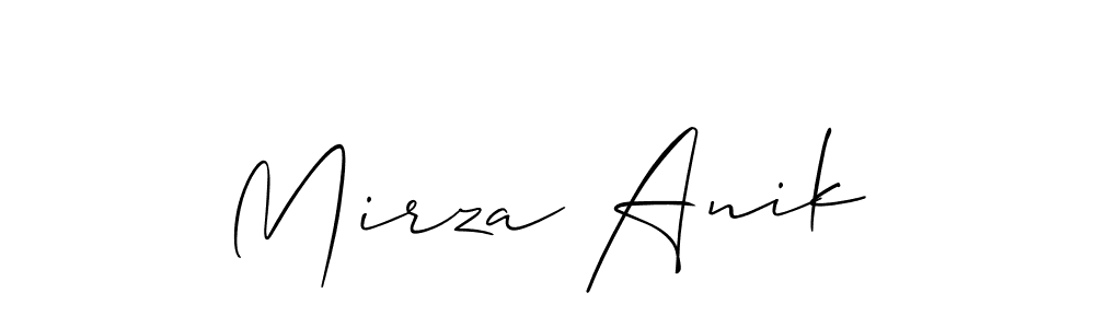 if you are searching for the best signature style for your name Mirza Anik. so please give up your signature search. here we have designed multiple signature styles  using Allison_Script. Mirza Anik signature style 2 images and pictures png