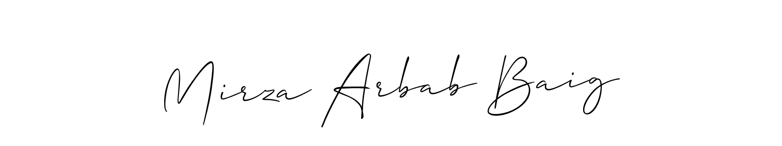 Check out images of Autograph of Mirza Arbab Baig name. Actor Mirza Arbab Baig Signature Style. Allison_Script is a professional sign style online. Mirza Arbab Baig signature style 2 images and pictures png