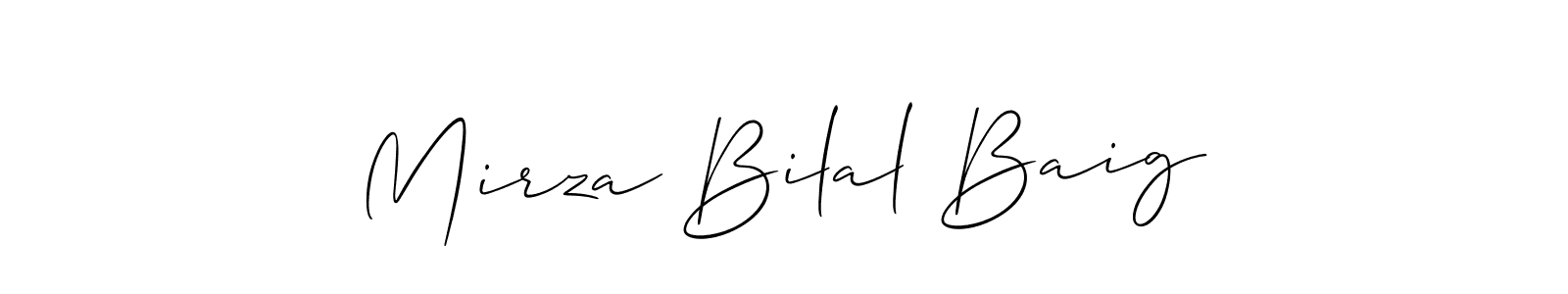 You can use this online signature creator to create a handwritten signature for the name Mirza Bilal Baig. This is the best online autograph maker. Mirza Bilal Baig signature style 2 images and pictures png