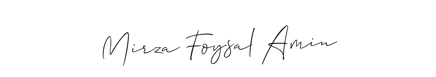 Also You can easily find your signature by using the search form. We will create Mirza Foysal Amin name handwritten signature images for you free of cost using Allison_Script sign style. Mirza Foysal Amin signature style 2 images and pictures png