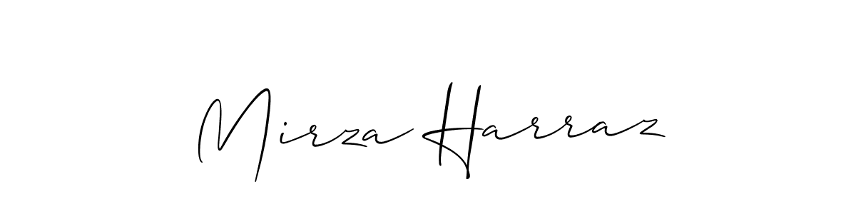 Use a signature maker to create a handwritten signature online. With this signature software, you can design (Allison_Script) your own signature for name Mirza Harraz. Mirza Harraz signature style 2 images and pictures png
