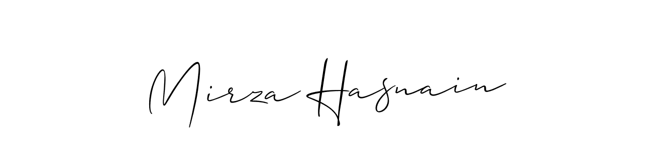 You should practise on your own different ways (Allison_Script) to write your name (Mirza Hasnain) in signature. don't let someone else do it for you. Mirza Hasnain signature style 2 images and pictures png