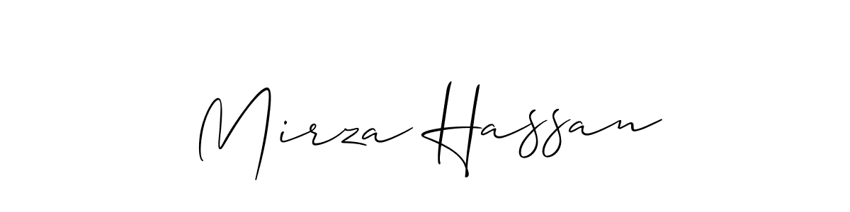 Design your own signature with our free online signature maker. With this signature software, you can create a handwritten (Allison_Script) signature for name Mirza Hassan. Mirza Hassan signature style 2 images and pictures png