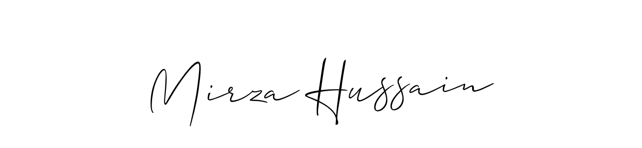 Create a beautiful signature design for name Mirza Hussain. With this signature (Allison_Script) fonts, you can make a handwritten signature for free. Mirza Hussain signature style 2 images and pictures png