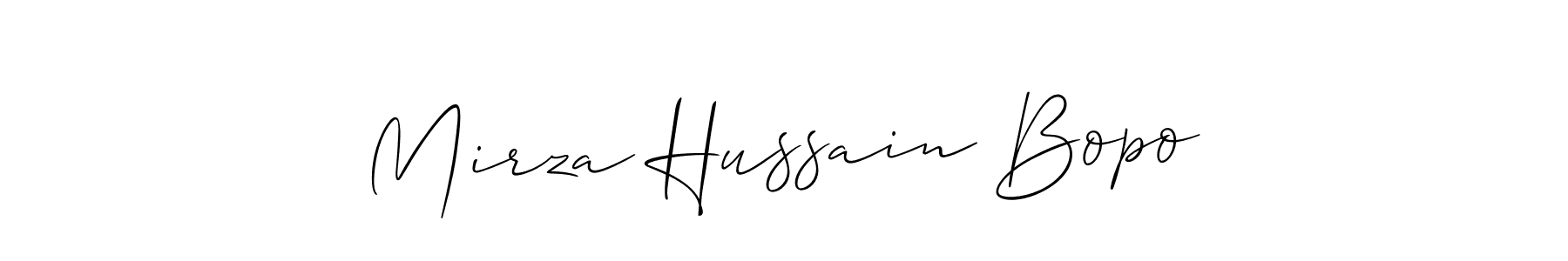 Make a beautiful signature design for name Mirza Hussain Bopo. Use this online signature maker to create a handwritten signature for free. Mirza Hussain Bopo signature style 2 images and pictures png