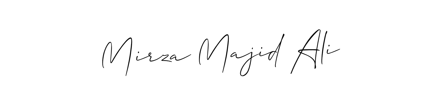 if you are searching for the best signature style for your name Mirza Majid Ali. so please give up your signature search. here we have designed multiple signature styles  using Allison_Script. Mirza Majid Ali signature style 2 images and pictures png