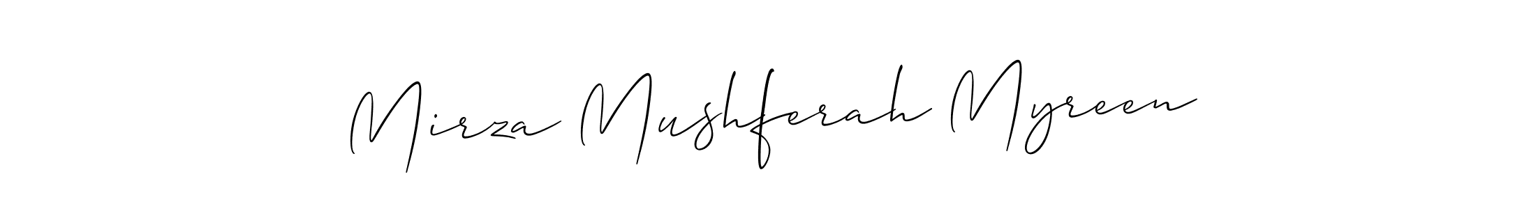 Once you've used our free online signature maker to create your best signature Allison_Script style, it's time to enjoy all of the benefits that Mirza Mushferah Myreen name signing documents. Mirza Mushferah Myreen signature style 2 images and pictures png