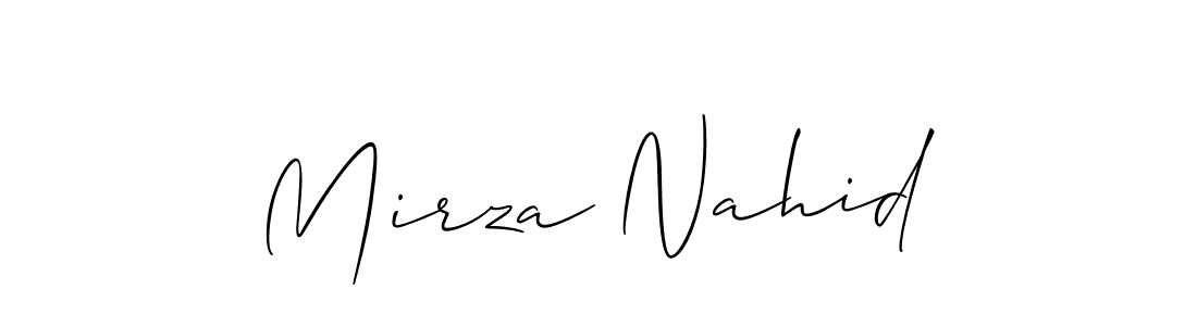 Mirza Nahid stylish signature style. Best Handwritten Sign (Allison_Script) for my name. Handwritten Signature Collection Ideas for my name Mirza Nahid. Mirza Nahid signature style 2 images and pictures png