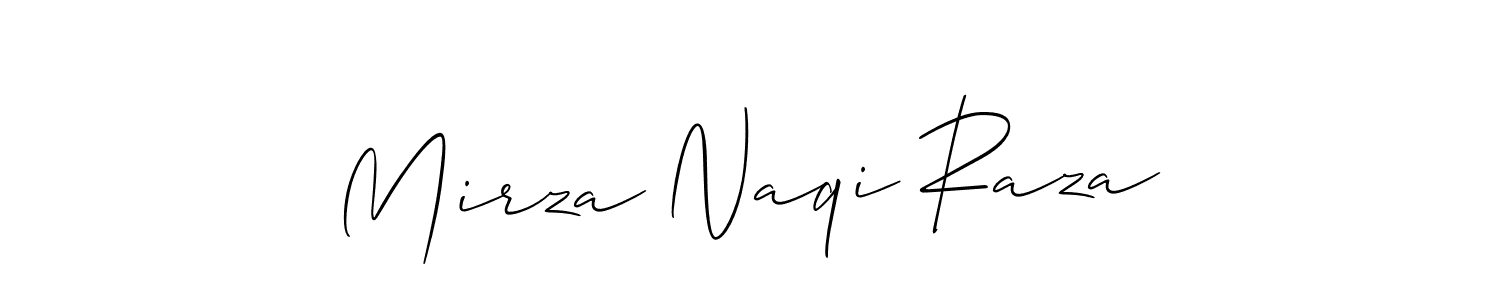 Similarly Allison_Script is the best handwritten signature design. Signature creator online .You can use it as an online autograph creator for name Mirza Naqi Raza. Mirza Naqi Raza signature style 2 images and pictures png