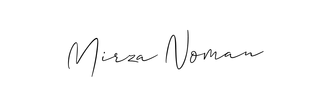 Make a short Mirza Noman signature style. Manage your documents anywhere anytime using Allison_Script. Create and add eSignatures, submit forms, share and send files easily. Mirza Noman signature style 2 images and pictures png