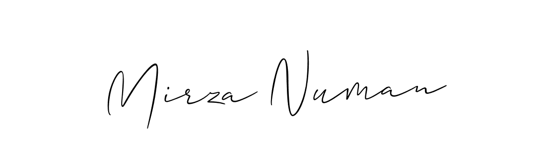 Create a beautiful signature design for name Mirza Numan. With this signature (Allison_Script) fonts, you can make a handwritten signature for free. Mirza Numan signature style 2 images and pictures png