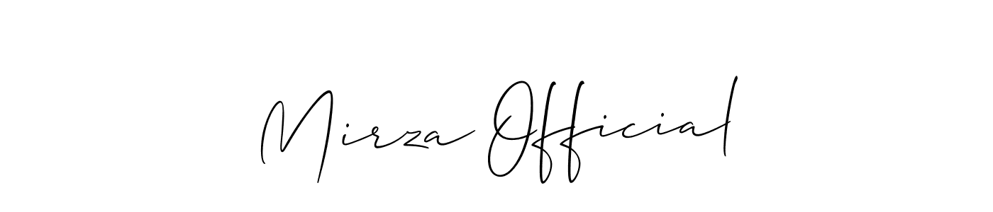 if you are searching for the best signature style for your name Mirza Official. so please give up your signature search. here we have designed multiple signature styles  using Allison_Script. Mirza Official signature style 2 images and pictures png