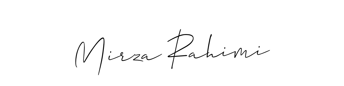 How to make Mirza Rahimi signature? Allison_Script is a professional autograph style. Create handwritten signature for Mirza Rahimi name. Mirza Rahimi signature style 2 images and pictures png