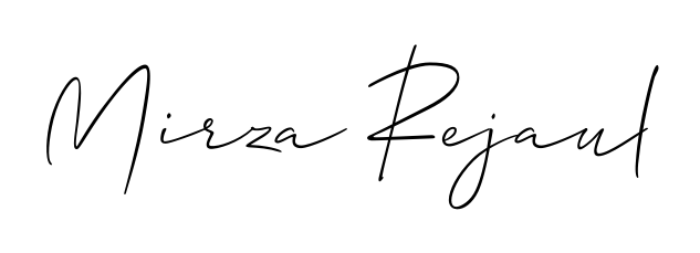 Upgrade your professional image with Mirza Rejaul signature created with Allison_Script font. Fast, free, and watermark-free download. Mirza Rejaul signature style 2 images and pictures png